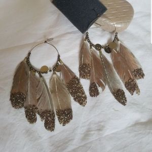 Feather hoops (earrings)